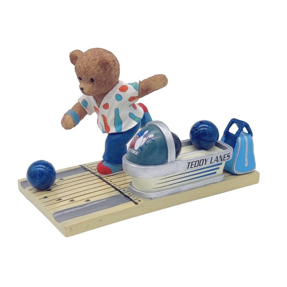 Teddy Lanes Collection Figure Faithful Fuzzies ALL In Delivery Bowling Bowl Cute